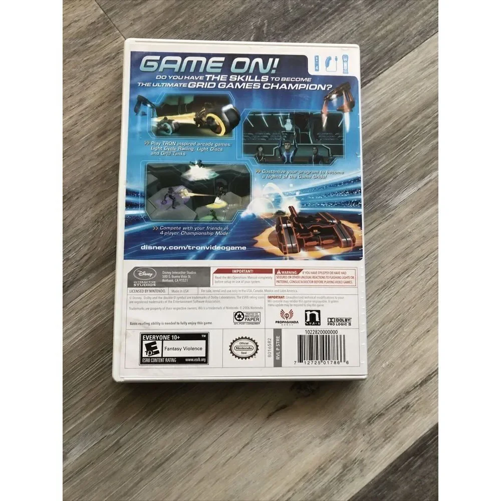 *Disney TRON: Evolution - Battle Grids - Nintendo Wii Game- Gaming Good Condtion